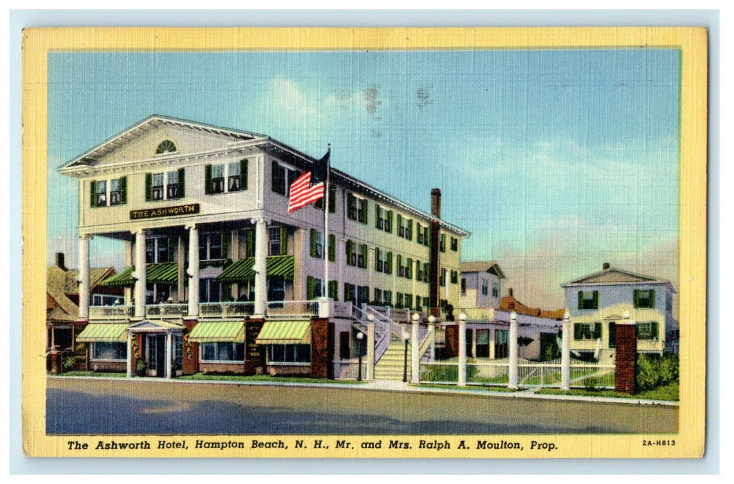 1948 The Ashworth Hampton Beach New Hampshire NH Posted Postcard