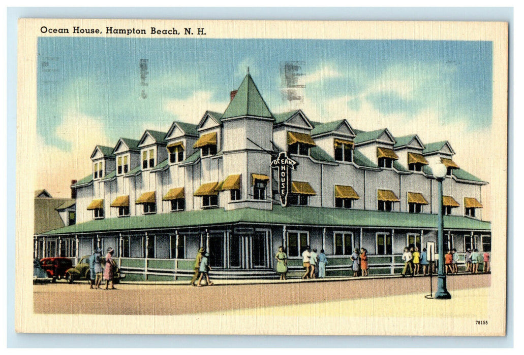 1948 Ocean House, Hampton Beach New Hampshire NH Posted Vintage Postcard