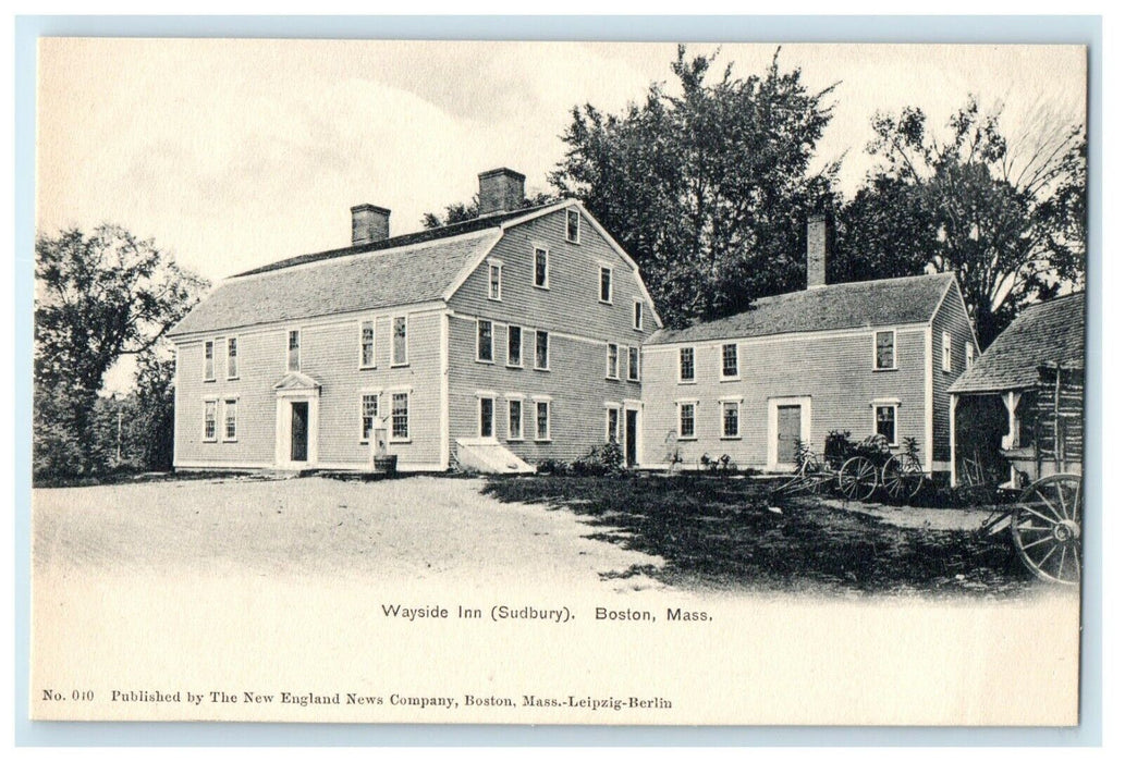 1905 Wayside Inn (Sudbury) Boston, Massachusetts MA Antique Postcard