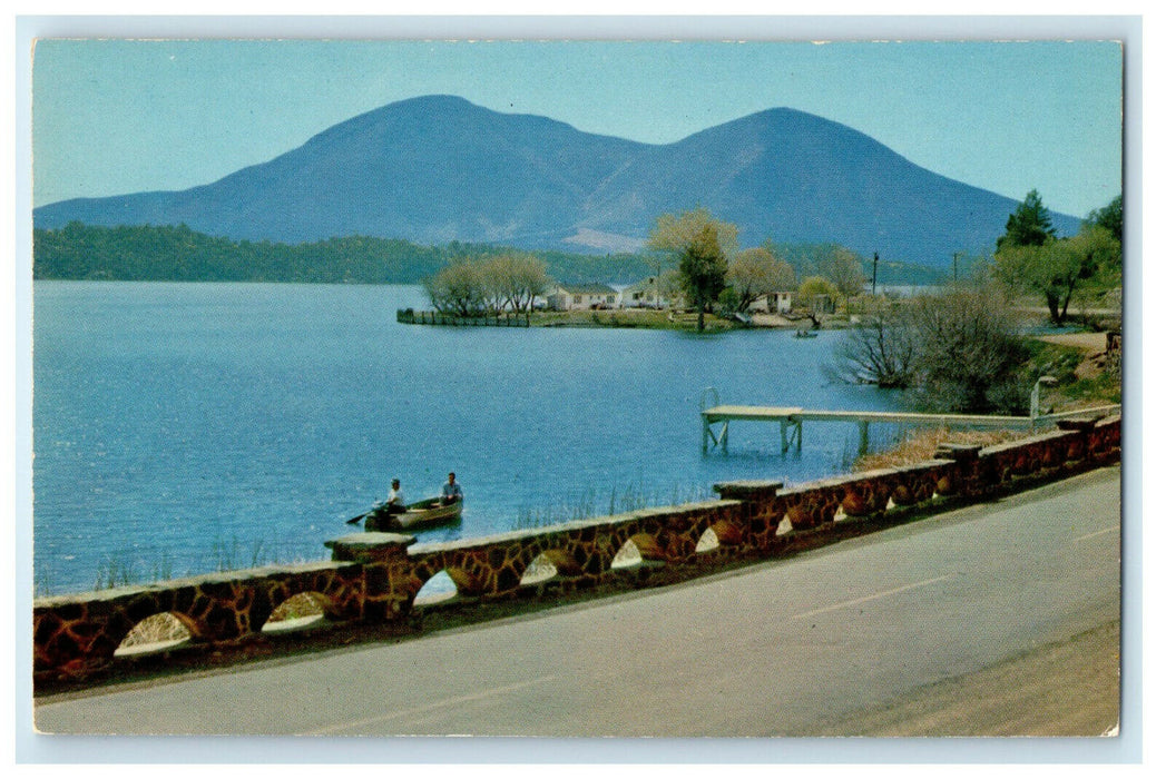 c1950s Two Person Rowing Boat, Clear Lake California CA Unposted Postcard