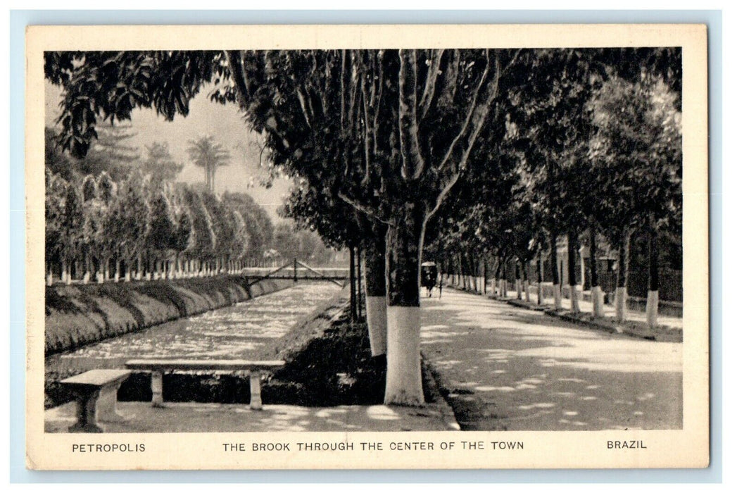 View Metropolis The Brook Through The Center Of The Town Brazil Postcard