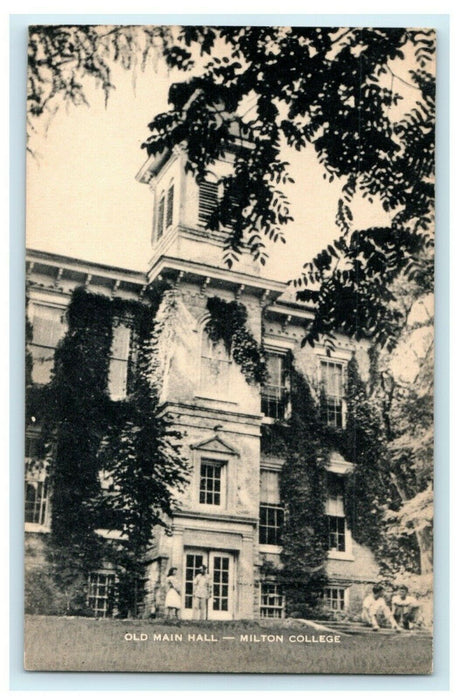 c1910 Old Main Hall Milton College Unposted Vintage Wisconsin WI Postcard