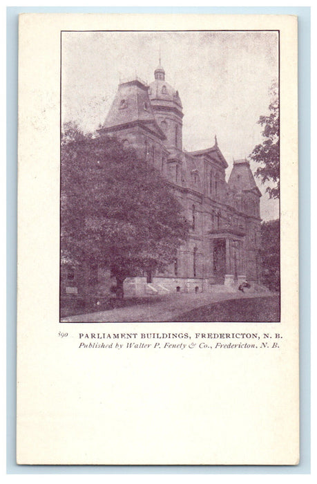 c1905 Parliament Buildings Fredericton New Brunswick Canada Postcard