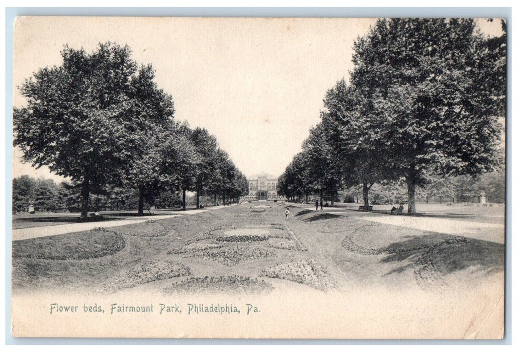 c1905 Flower Beds Fairmount Park Philadelphia Pennsylvania PA Rotograph Postcard