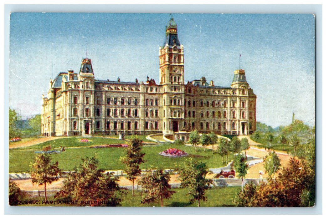 c1910 View of Parliament Building, Quebec Canada Oilette Tuck Postcard