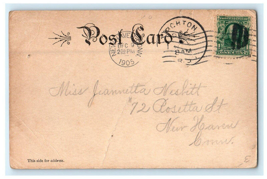 1916 Winthrop Street, Baptist Church, Taunton, Massachusetts MA Postcard