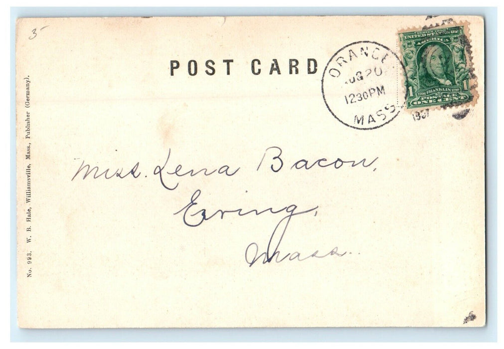 1907 New Templeton Inn Front, Taunton, Massachusetts MA Antique Postcard
