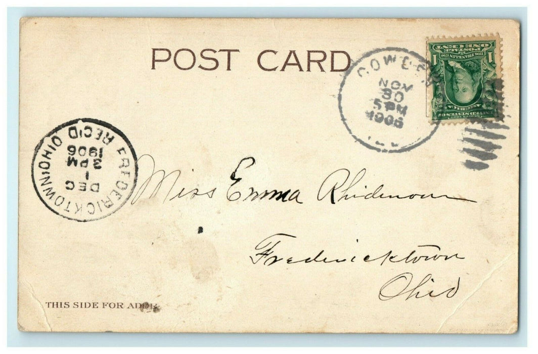 1906 Storrs Schaefer Co. Cowden Illinois Advertising Cincinnati Ohio Postcard