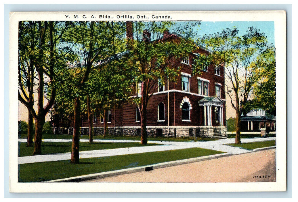 c1920 YMCA Building Orillia Ontario Canada Unposted V & Sons Postcard