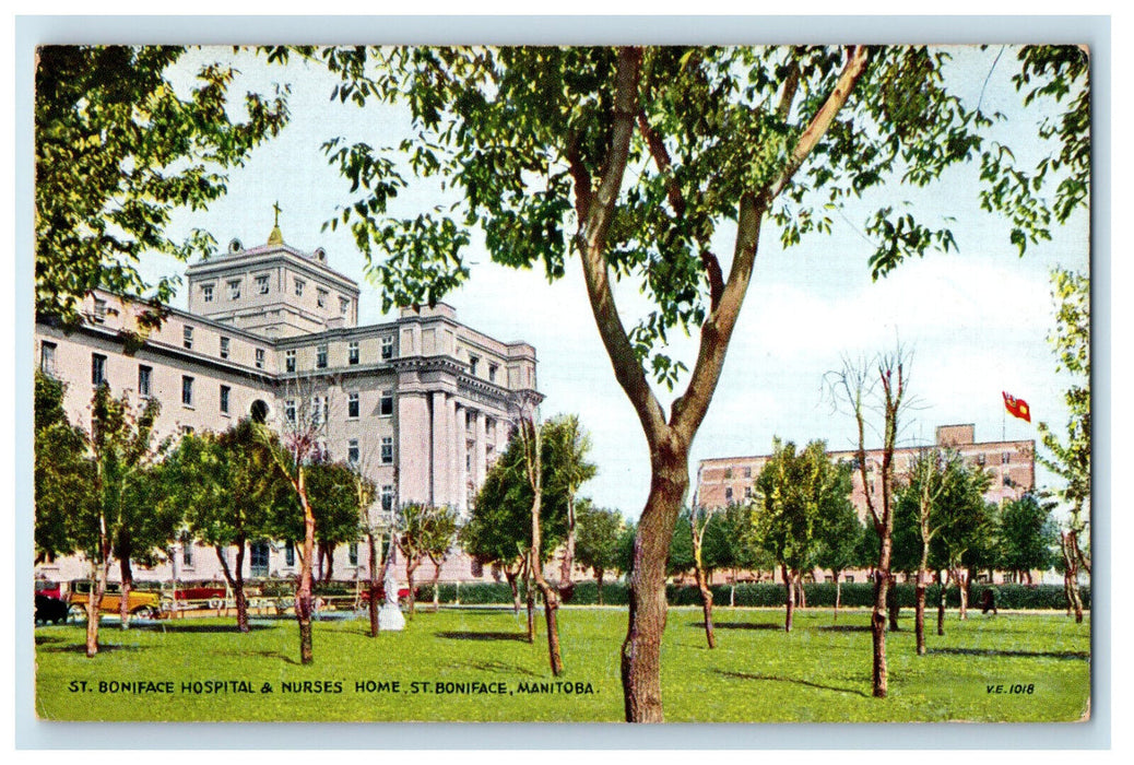 c1910 St. Boniface Hospital & Nurses Home, St. Boniface Manitoba Canada Postcard