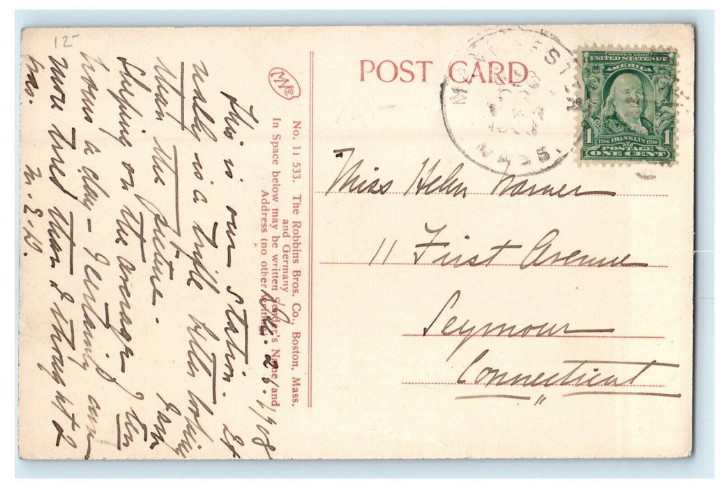 1908 Depot Manchester By The Sea Massachusetts MA Antique Postcard