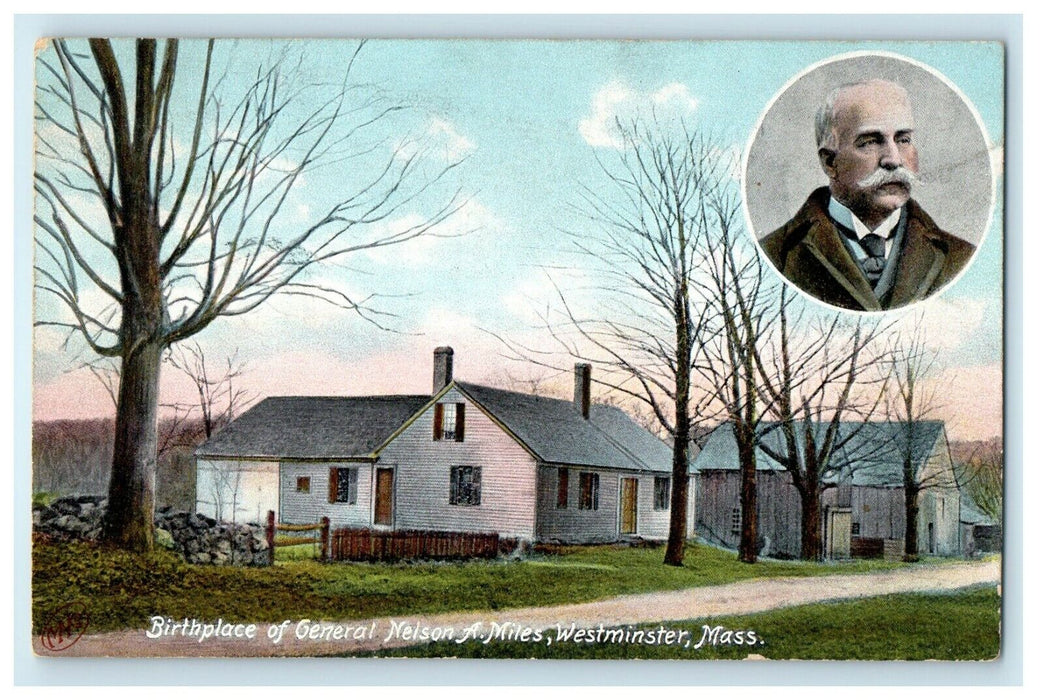 c1910 Birthplace Of Gen. Nelson A. Miles Westminster Massachusetts MA Postcard