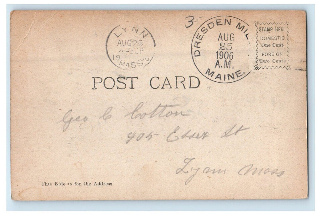 1906 Androscoggin County Buildings Auburn Maine ME Posted Antique Postcard