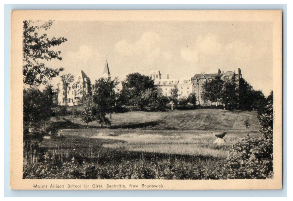 c1940s Mount Allison School for Girls Sackville New Brunswick Canada Postcard