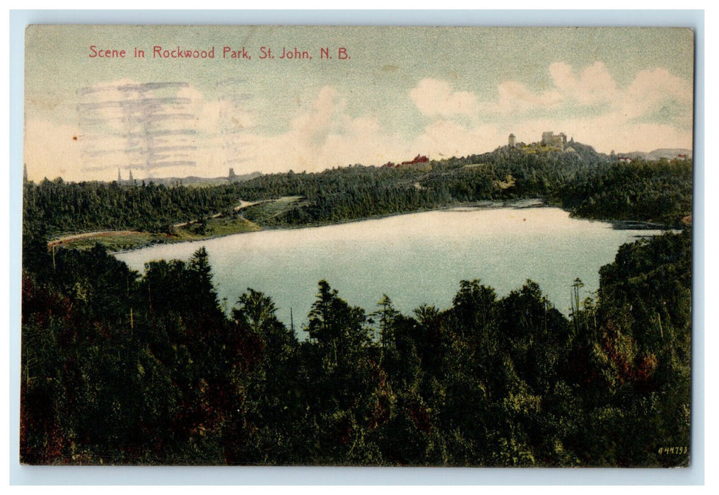 1921 Scene in Rockwood Park St. John New Brunswick Canada CA Postcard