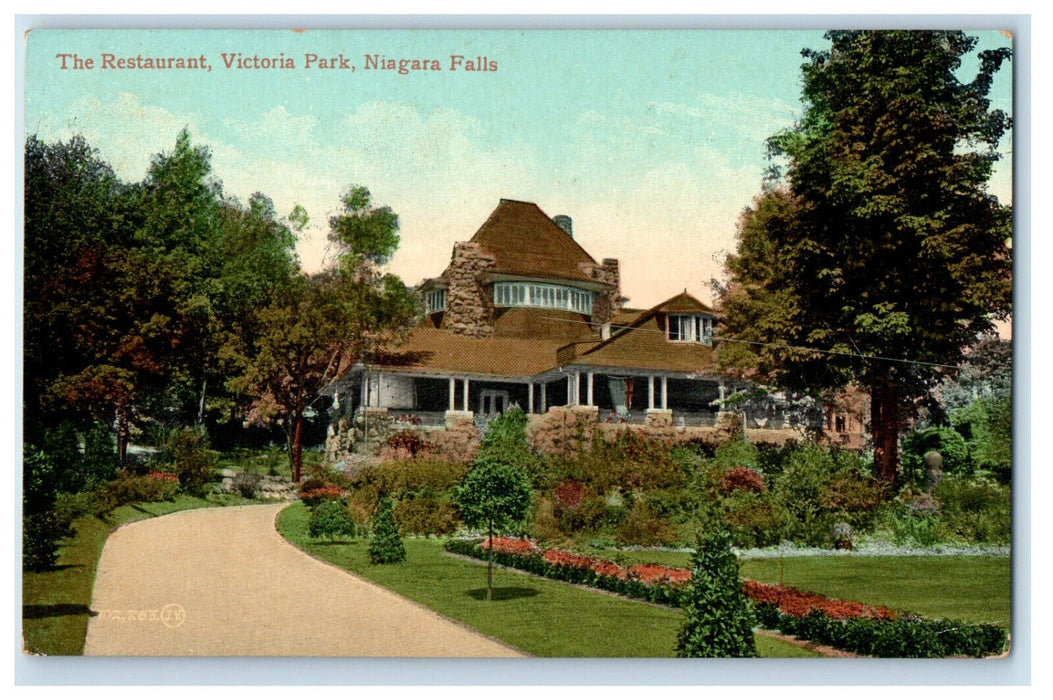 c1910 The Restaurant Victoria Park Niagara Falls Canada Unposted Postcard