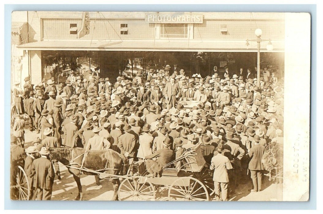 c1910's Sooners Statehood Lawton Oklahoma OK RPPC Photo Antique Postcard