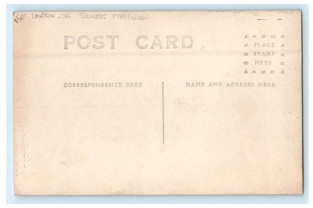 c1910's Sooners Statehood Lawton Oklahoma OK RPPC Photo Antique Postcard