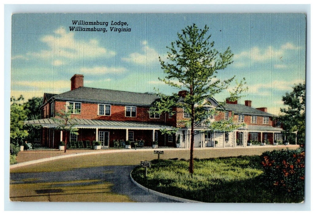 c1940's Williamsburg Lodge Williamsburg Virginia VA Unposted Vintage Postcard