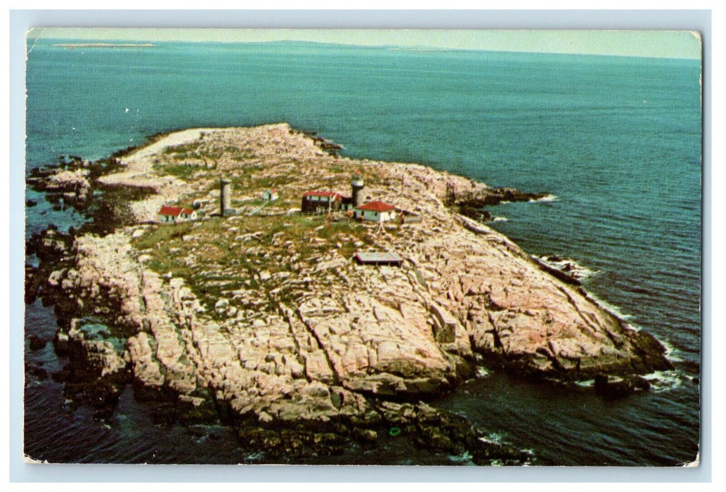 1973 Aerial View Of Matinicus Rock Coast Of Maine Rock Harbor ME Postcard