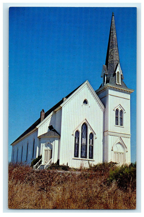c1960s Presbyterian Church at Mendocino California CA Unposted Postcard