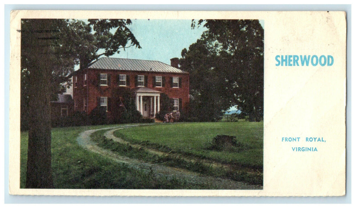 1963 Sherwood Front Royal Virginia VA Posted Vintage Cancel Postcard