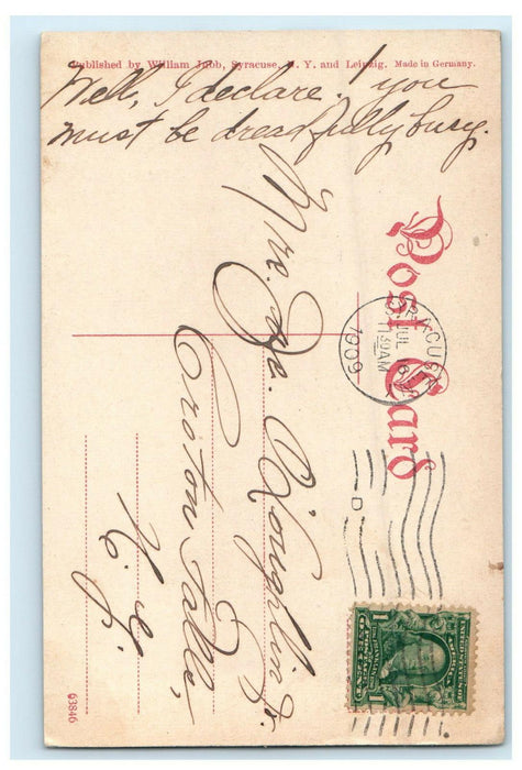 1909 Varsity Crew, Syracuse University Onondaga Lake New York NY Postcard