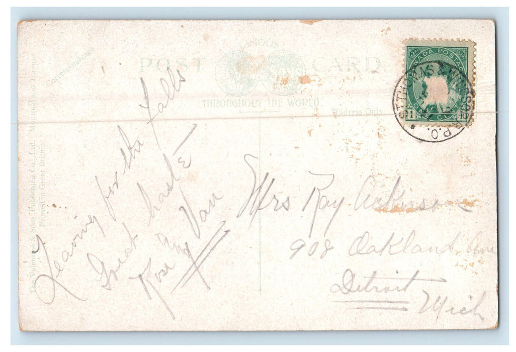 1911 Court House St. Thomas Ontario Canada Posted Antique RPO Postcard
