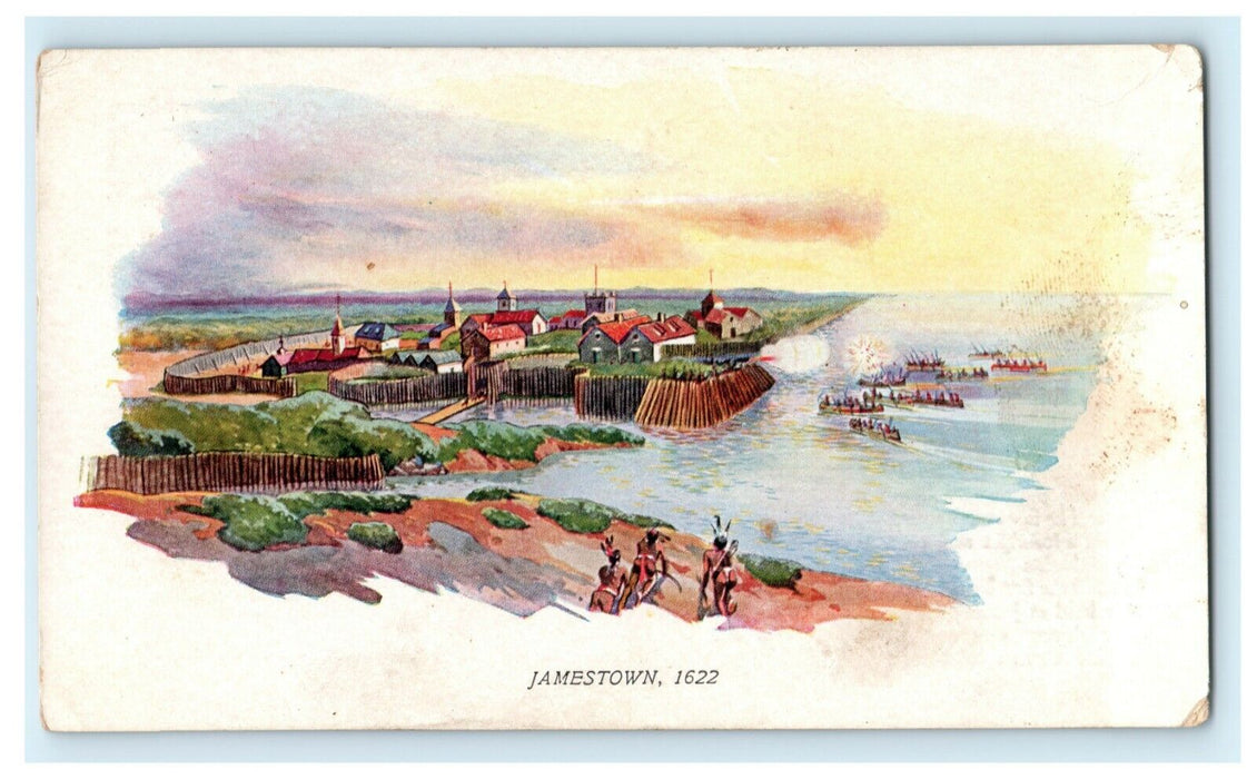 Jamestown 1622 Prudential Insurance Advertising Vintage Antique Postcard