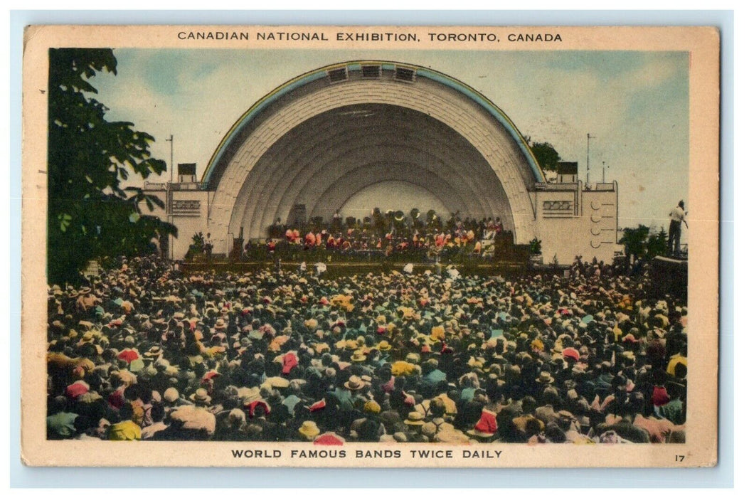 1948 Canadian National Exhibition Toronto Canada, Worlds Famous Bands Postcard