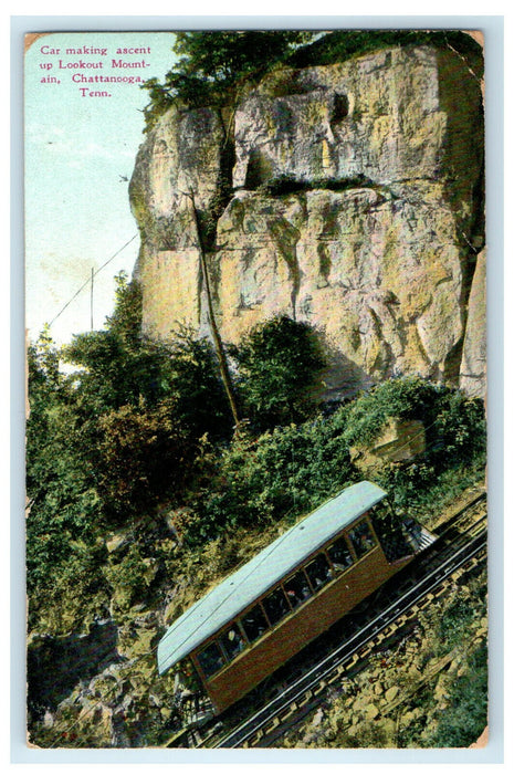 1907 Incline Railway, Lookout Mountain, Chattanooga Tennessee TN Postcard