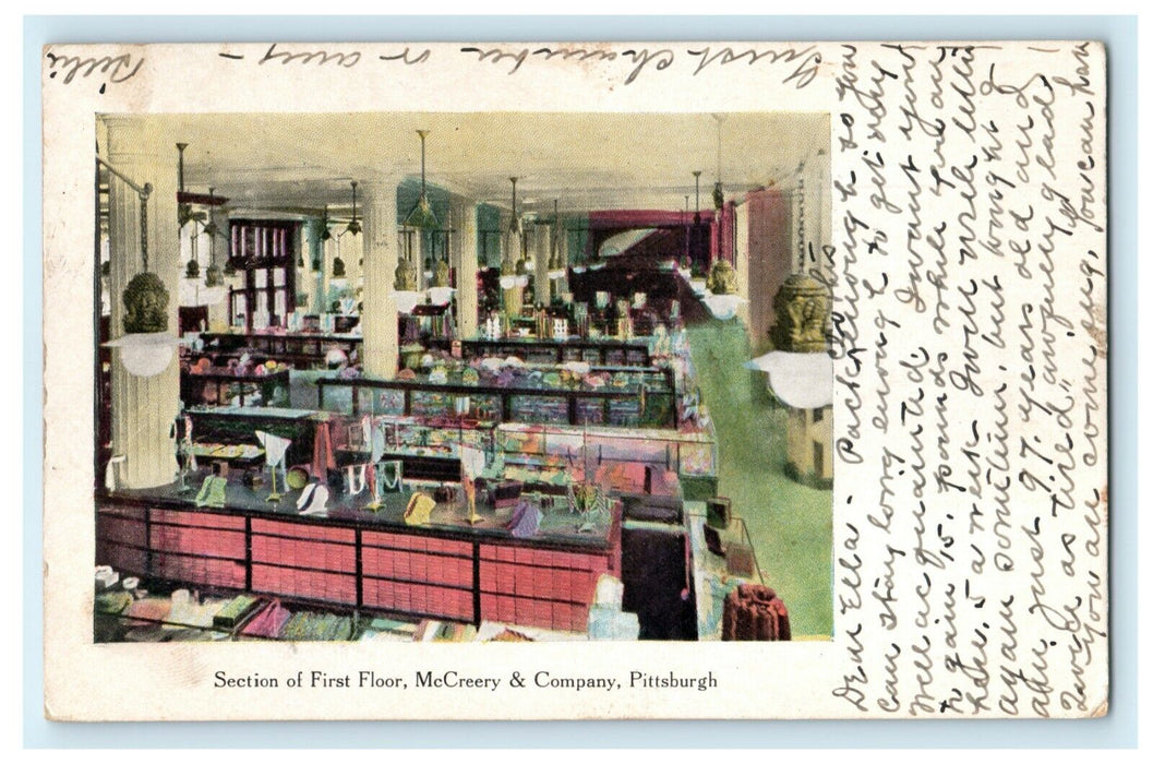 1907 First Floor McCreery & Co. Pittsburgh Pennsylvania PA Advertising Postcard