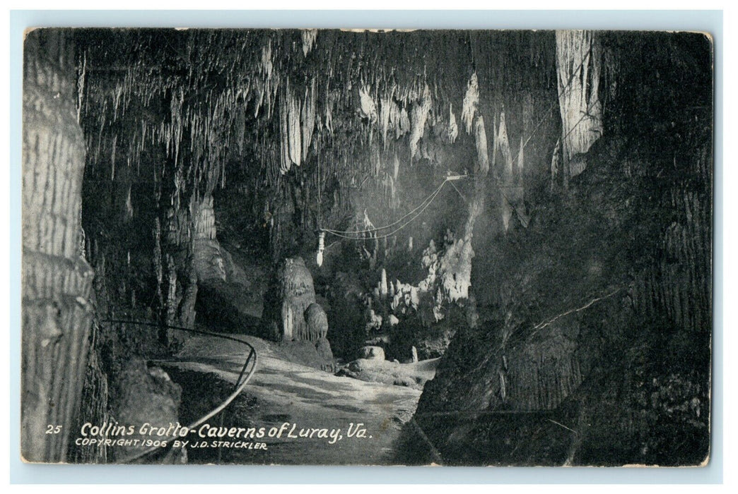 1914 Collins Grotto Caverns of Luray Virginia VA Posted Antique Postcard