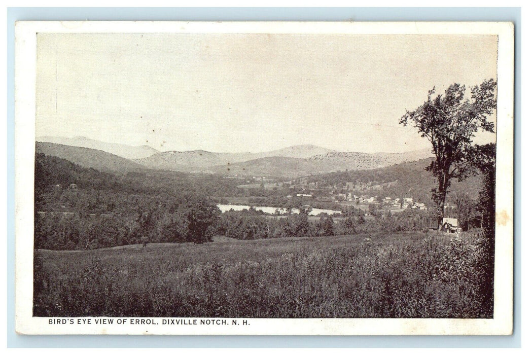 c1910 Bird's Eye View Of Errol Dixville Notch New Hampshire NH Antique Postcard