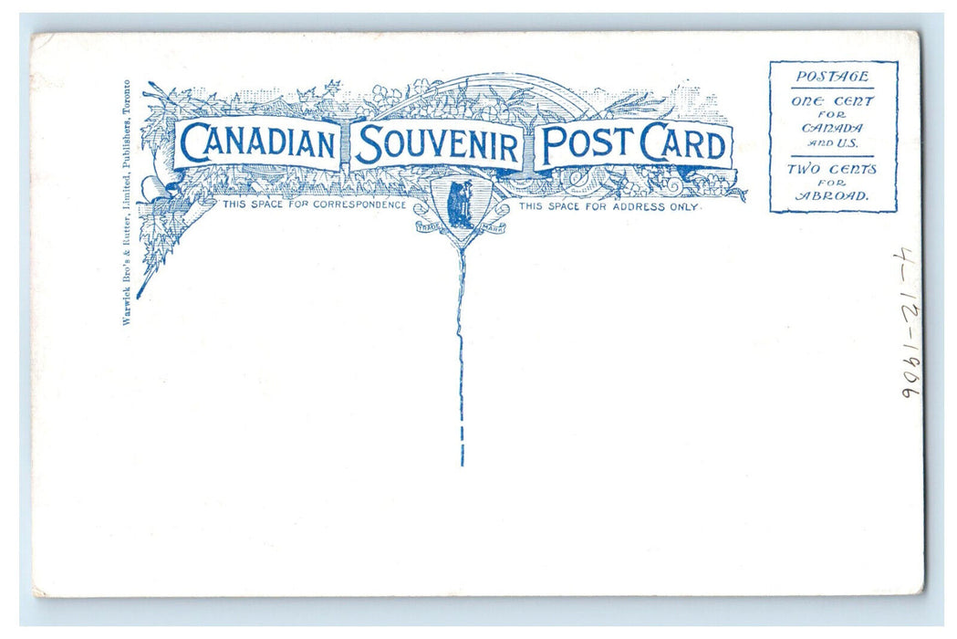 c1910 Banff Hotel and Mt. Bundle Canadian National Park Canada Postcard