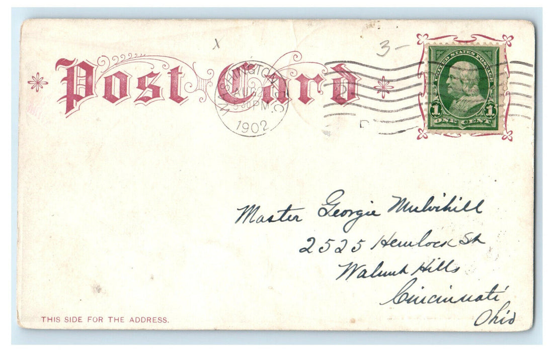 1902 The Capitol Washington DC, Cincinnati OH, Posted Antique Postcard