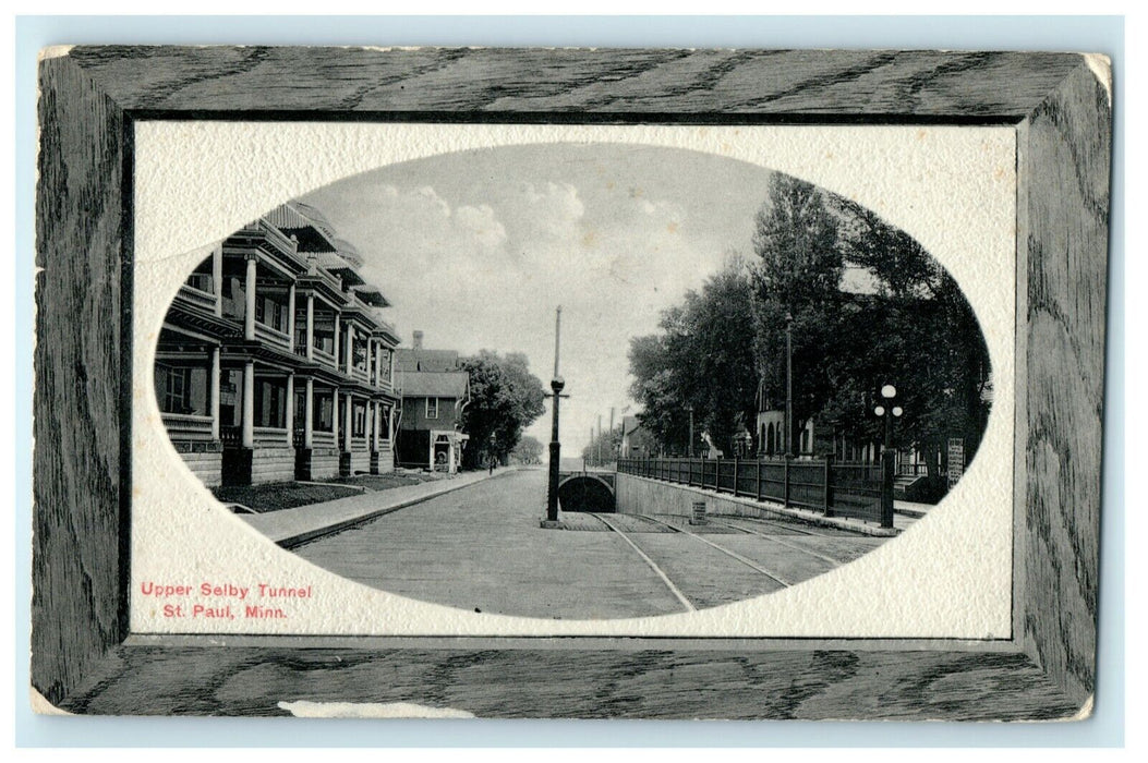 1913 Upper Selby Tunnel St. Paul Minnesota MN Riverside Station Postcard
