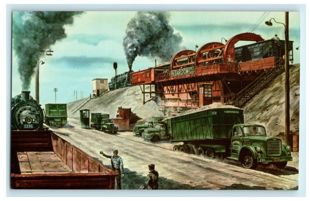 1965 Car Dumper Bairstow Co. Advertising Chicago Illinois IL Train Postcard