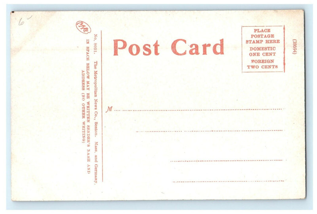 1909 City Square View, Taunton, Massachusetts MA Antique Postcard