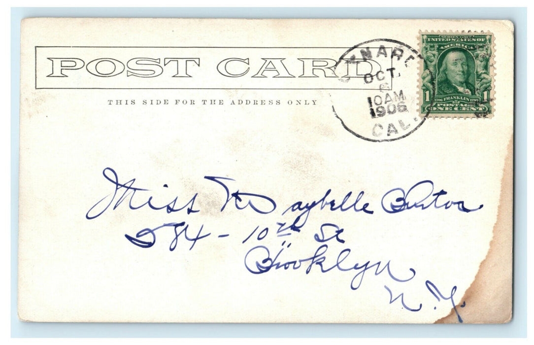 1906 St. Ignatius Cathedral School San Francisco California CA Fire Postcard