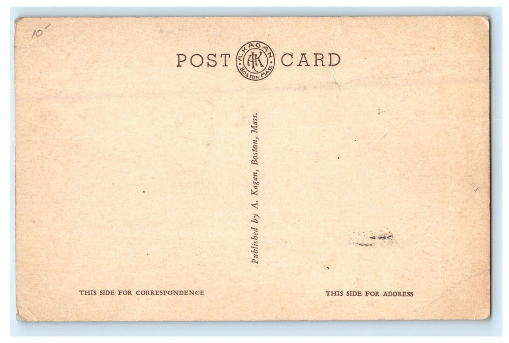 1918 Surf Scene from Lynn to Swampscott, Massachusetts MA Postcard