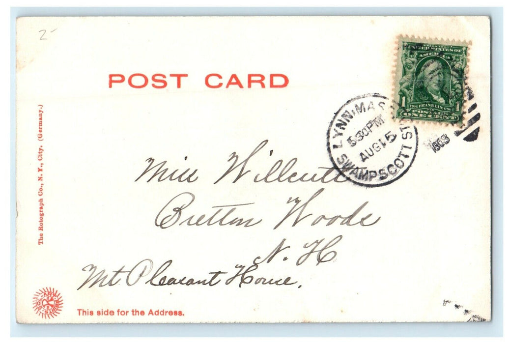 1903 Galloups Point, Swampscott, Massachusetts MA Antique Postcard