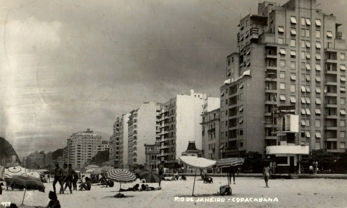 1945 Rio De Janeiro Various Seals & Stamps Vintage RPPC Photo Brazil Postcard