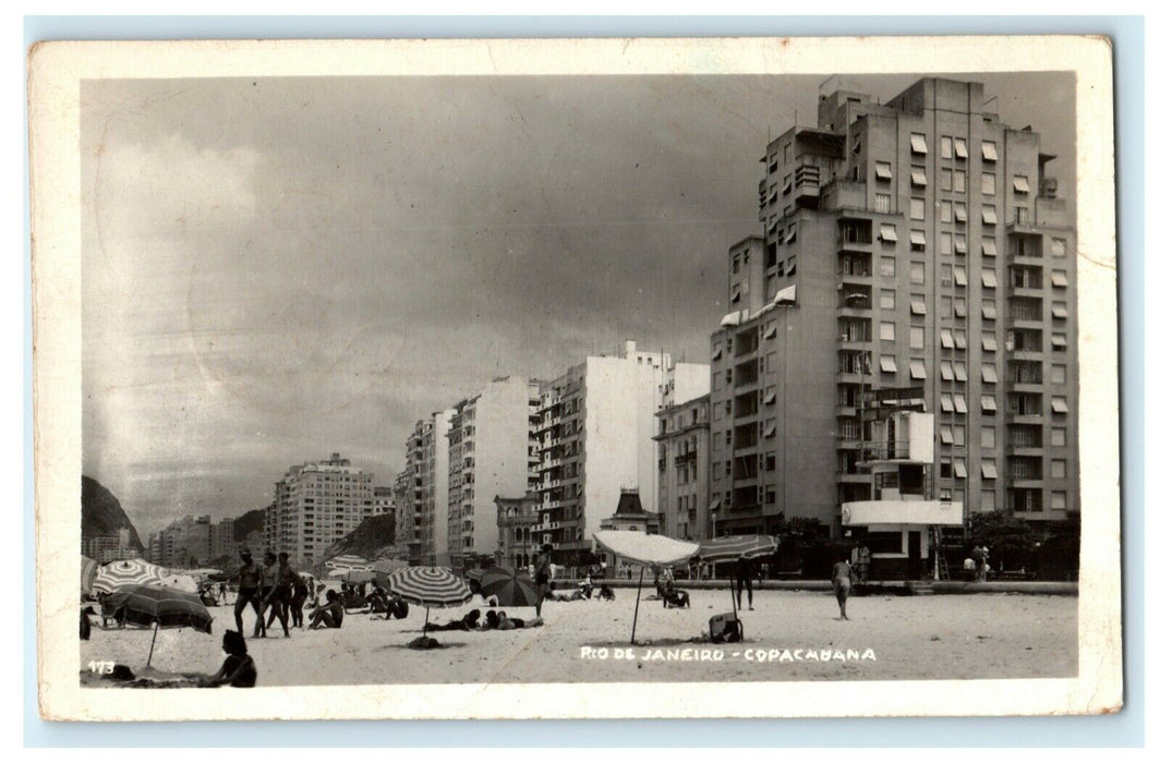 1945 Rio De Janeiro Various Seals & Stamps Vintage RPPC Photo Brazil Postcard