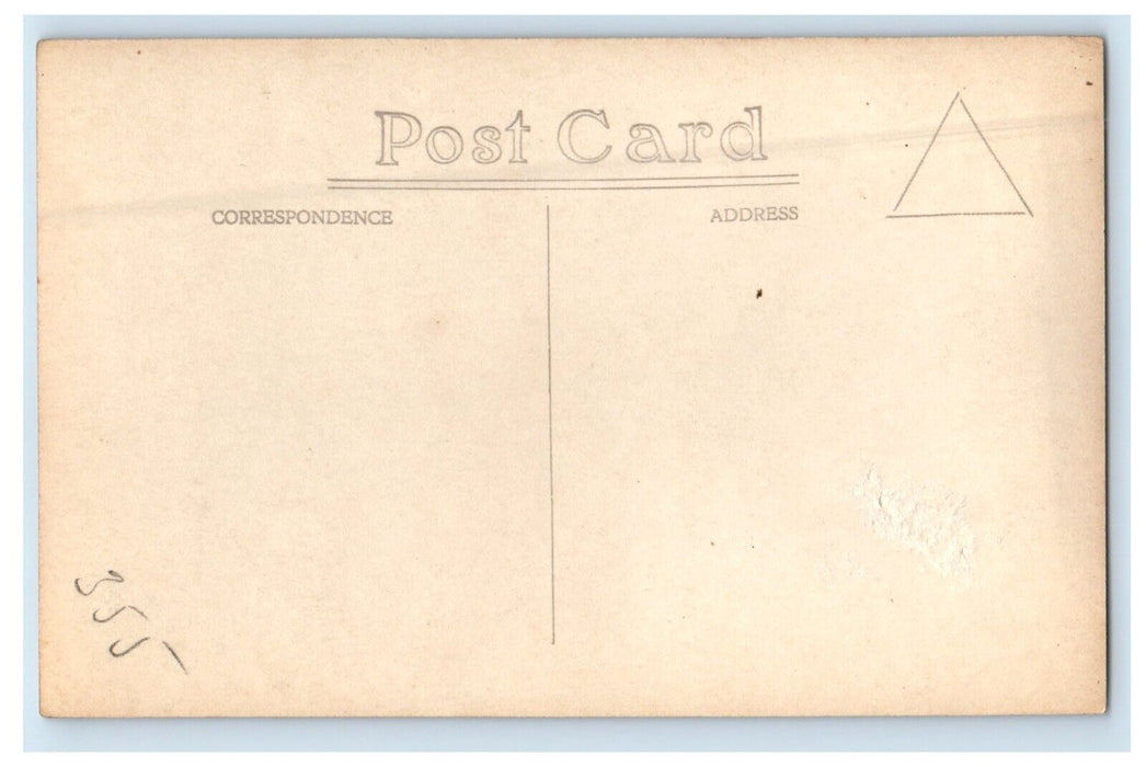 c1920's Genoa France, Canoeing Boat And Steamer Ship  RPPC Photo Postcard