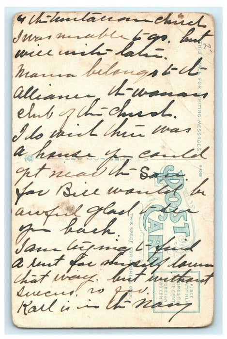 1916 Winslow/Congregational Church, Taunton, Massachusetts MA Antique Postcard