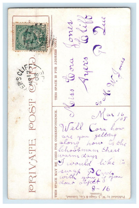 1908 Strathcona Block Winnipeg Manitoba Canada Posted Antique Postcard