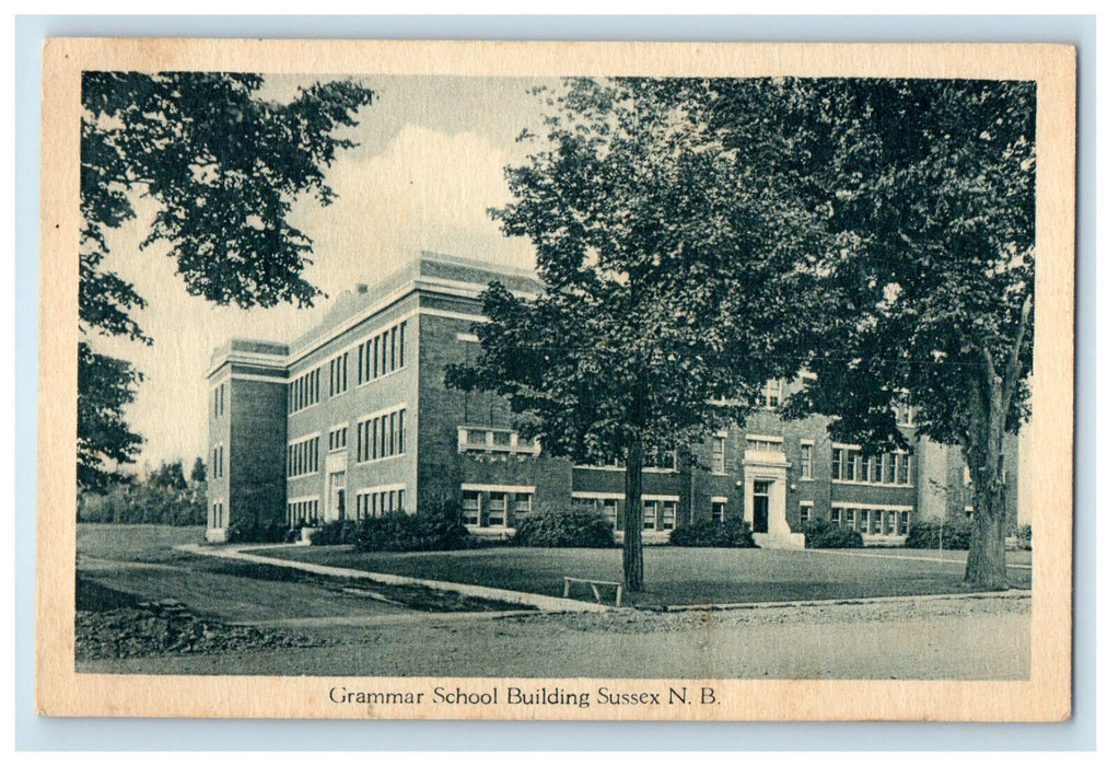 1931 Grammar School Building Sussex New Brunswick Canada Posted Postcard