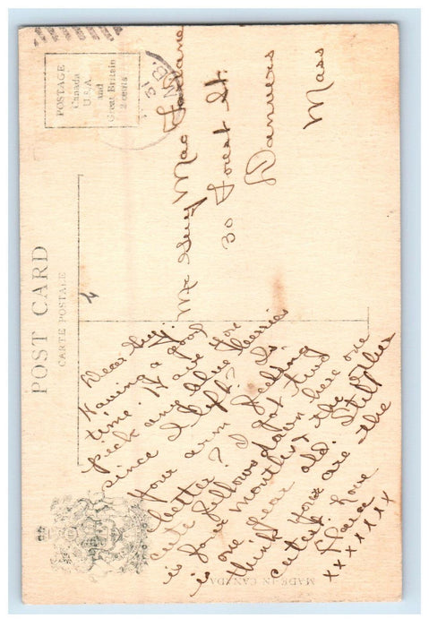 1931 Grammar School Building Sussex New Brunswick Canada Posted Postcard