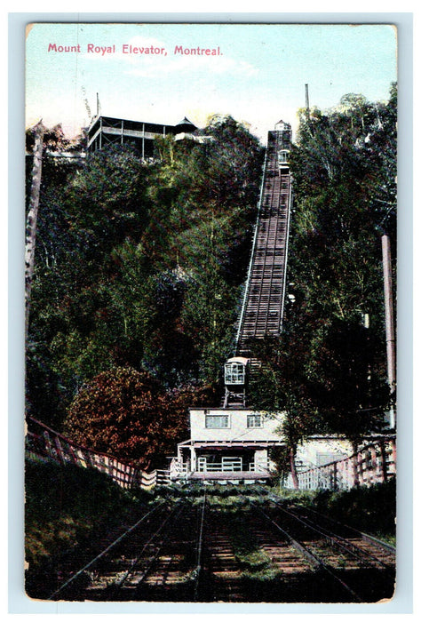 1907 Mount Royal Elevator, Montreal, Quebec Canada CA Posted Postcard